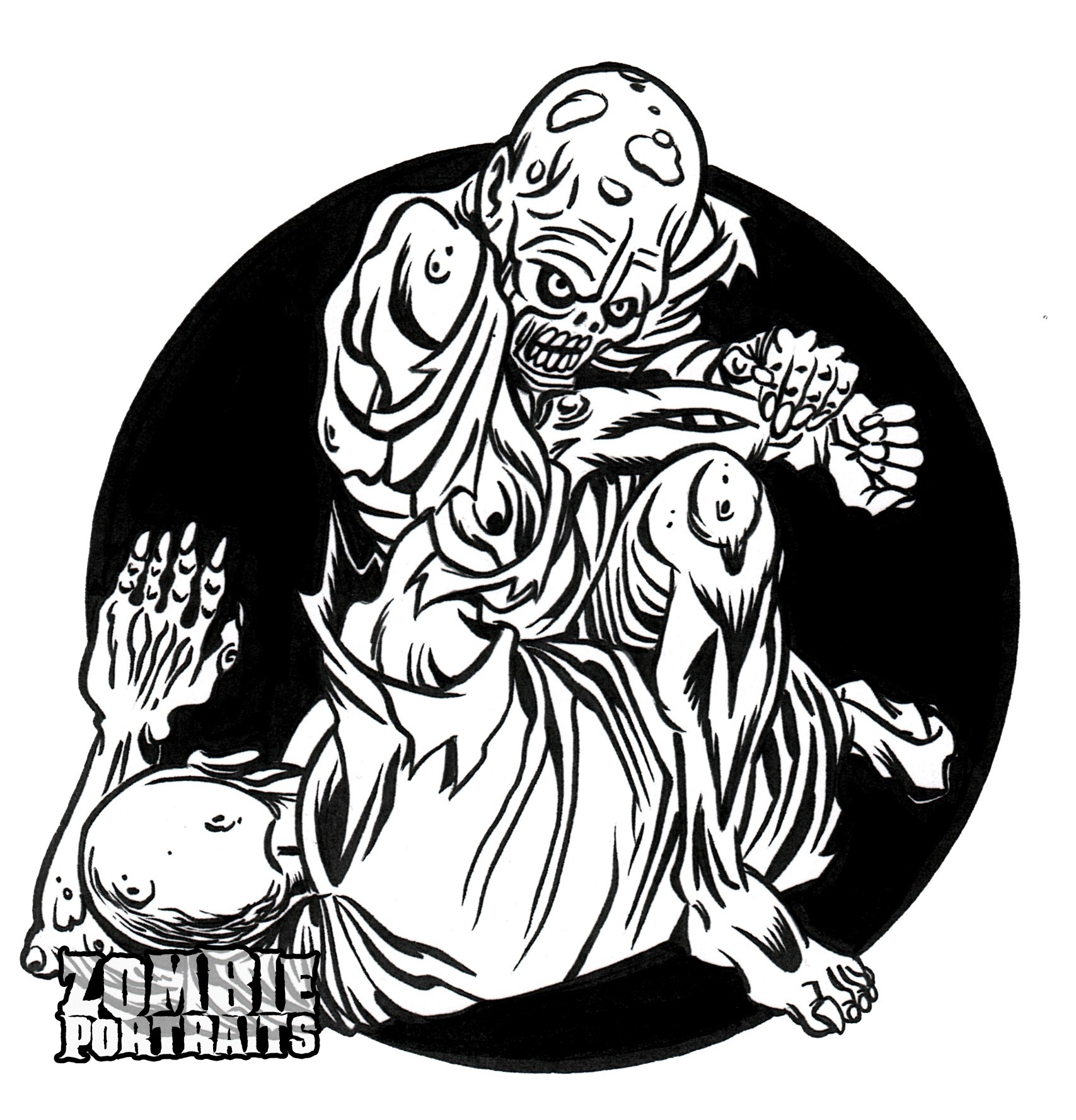 1707x1777 Jiu Jitsu Zombies!