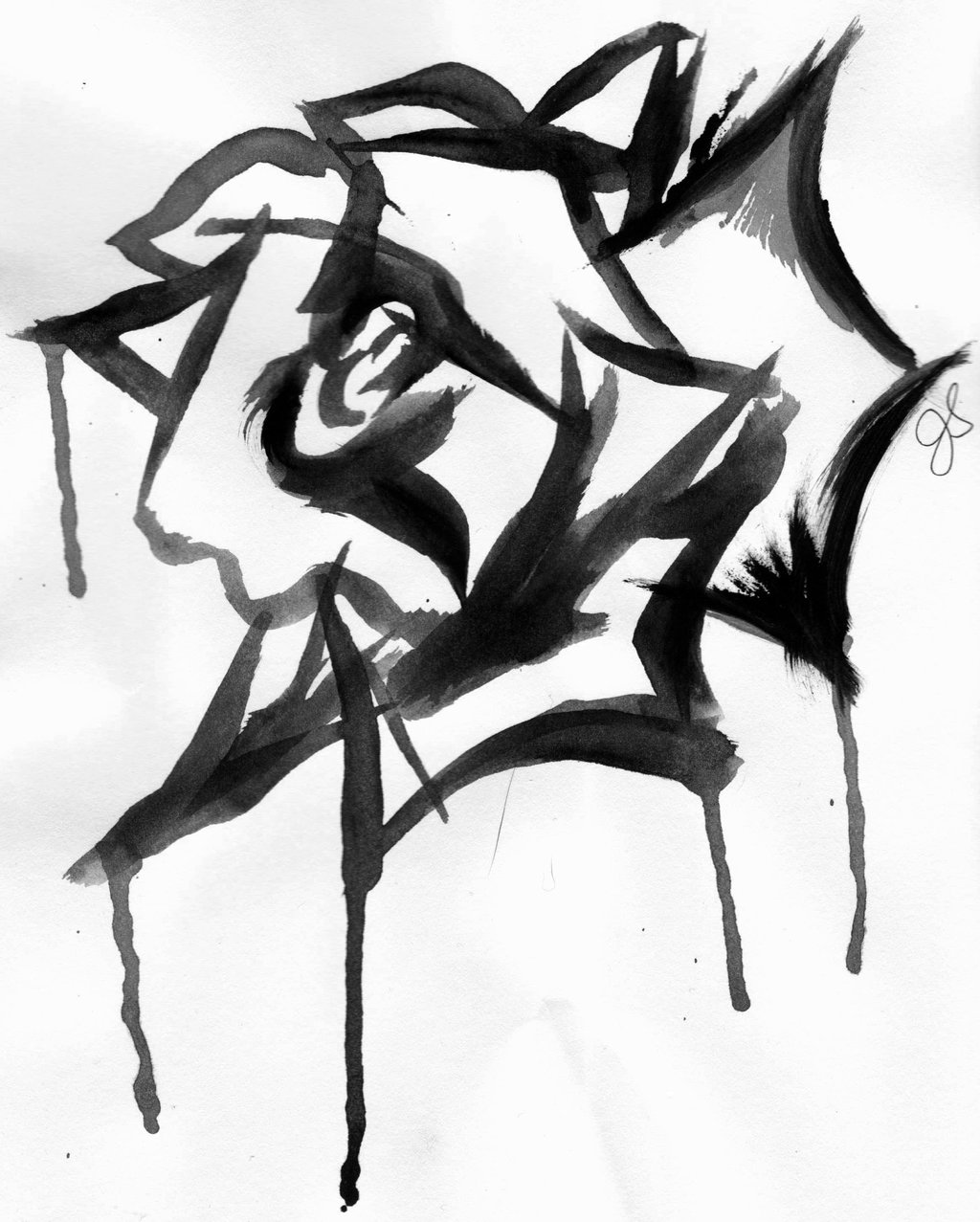 1024x1277 Dripping Rose By Darksolona