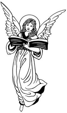 236x398 Angel Gabriel Clip Art Black And White