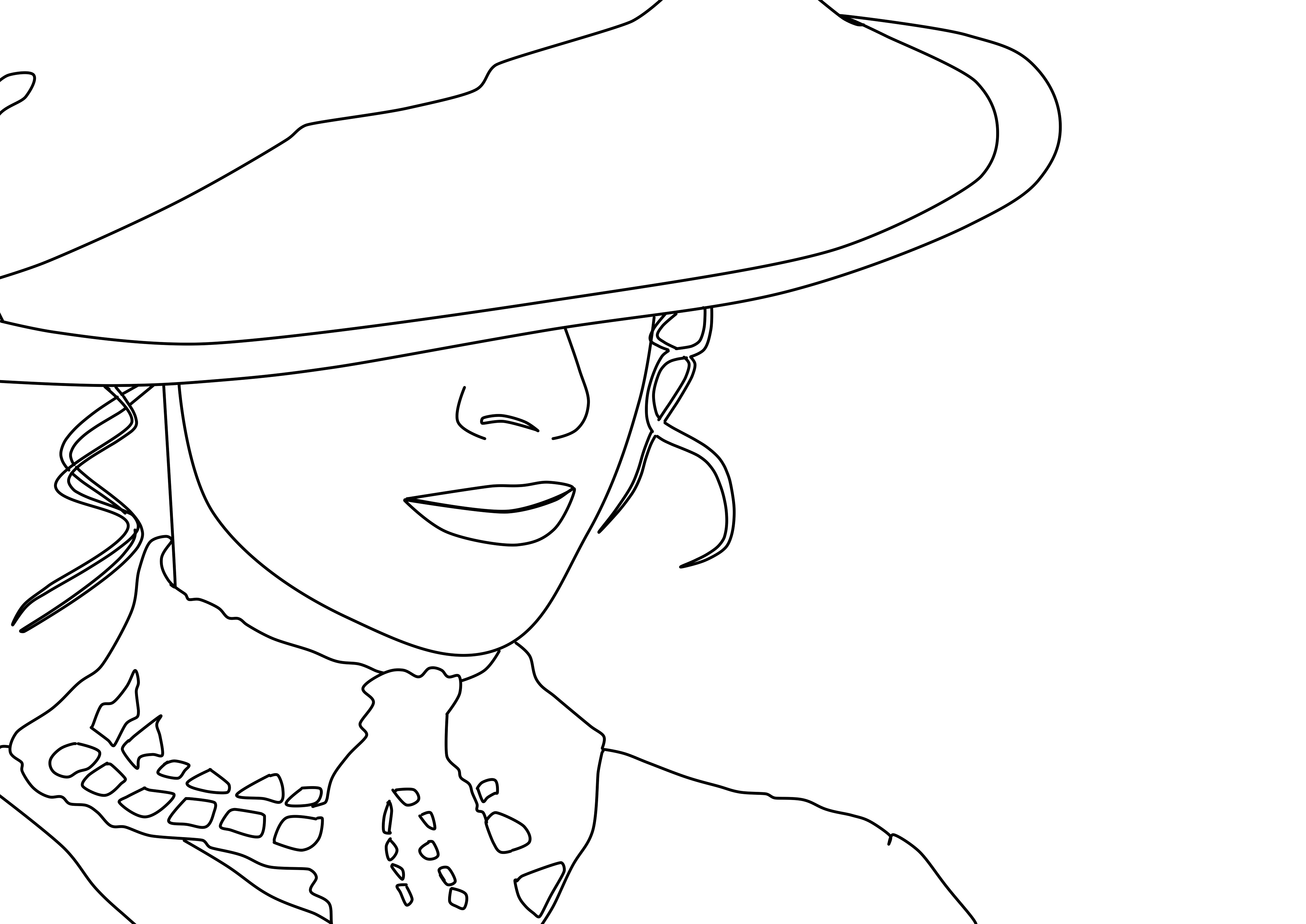 4042x2861 Free Images Black And White, Hat, Artwork, Face, Drawing