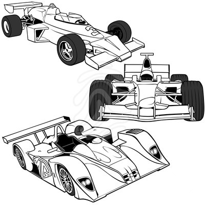 400x400 Race Car Clipart Black And White Cartoon Race Car Pictures Free