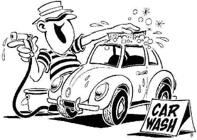 640x456 Car Wash Black And White Clipart