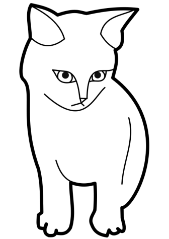 336x475 Cat Black And White Clipart