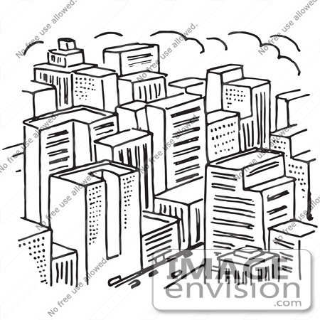 Black And White City Drawing at GetDrawings | Free download