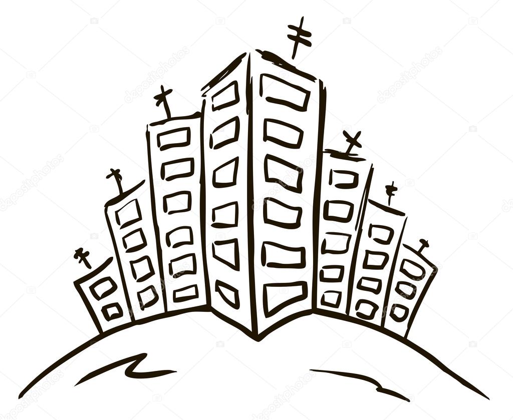 1024x839 City Sketch Stock Vector Julvil11