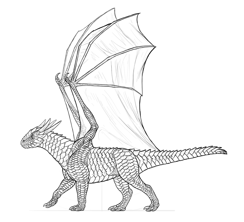 850x773 How To Draw A Dragon Step By Step