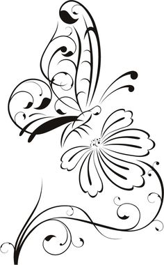 236x380 Black, Outline, Drawing, Flower, White, Flowers, Free Drawing