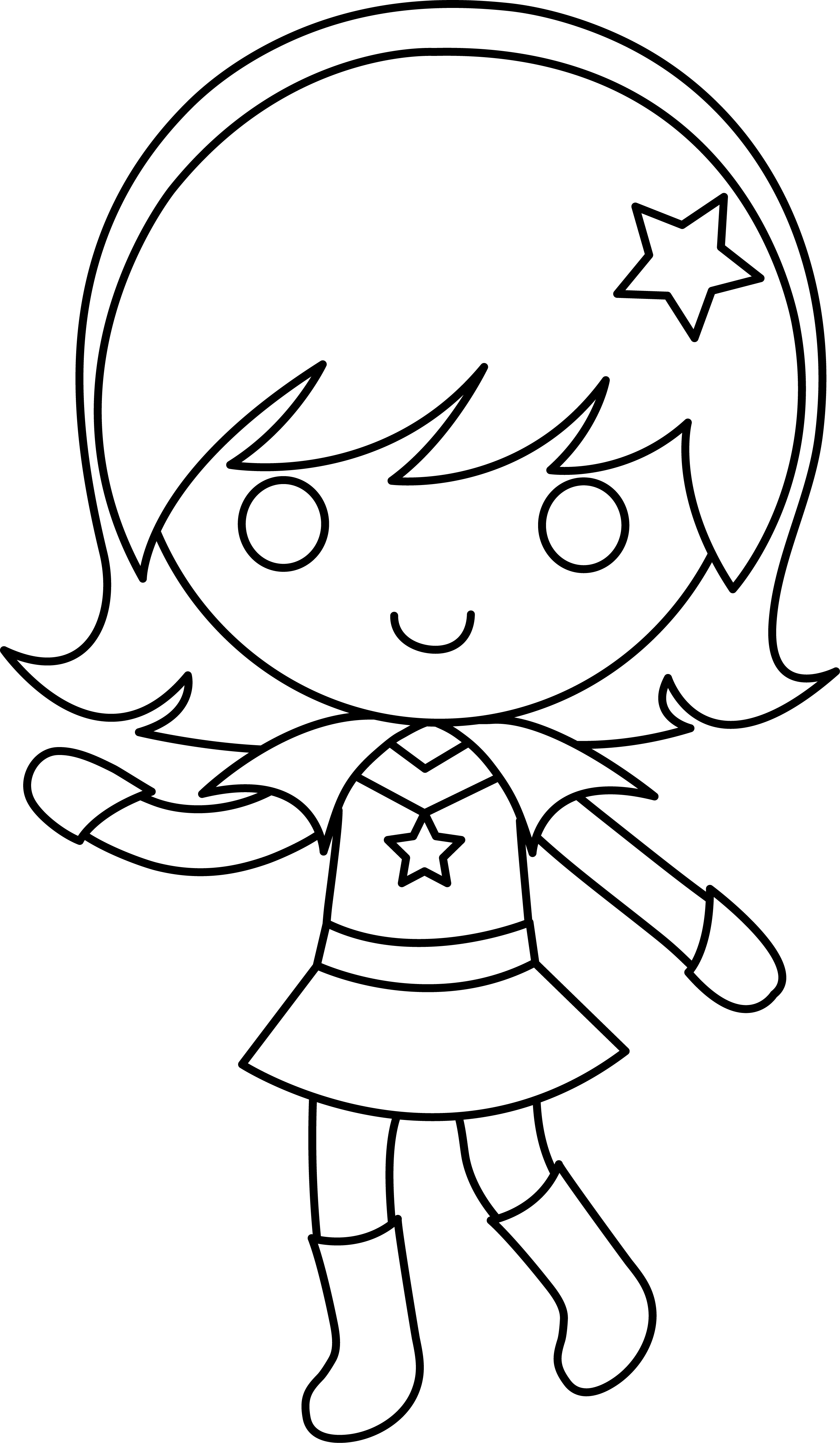 2646x4543 Colorable Space Cadet Girl