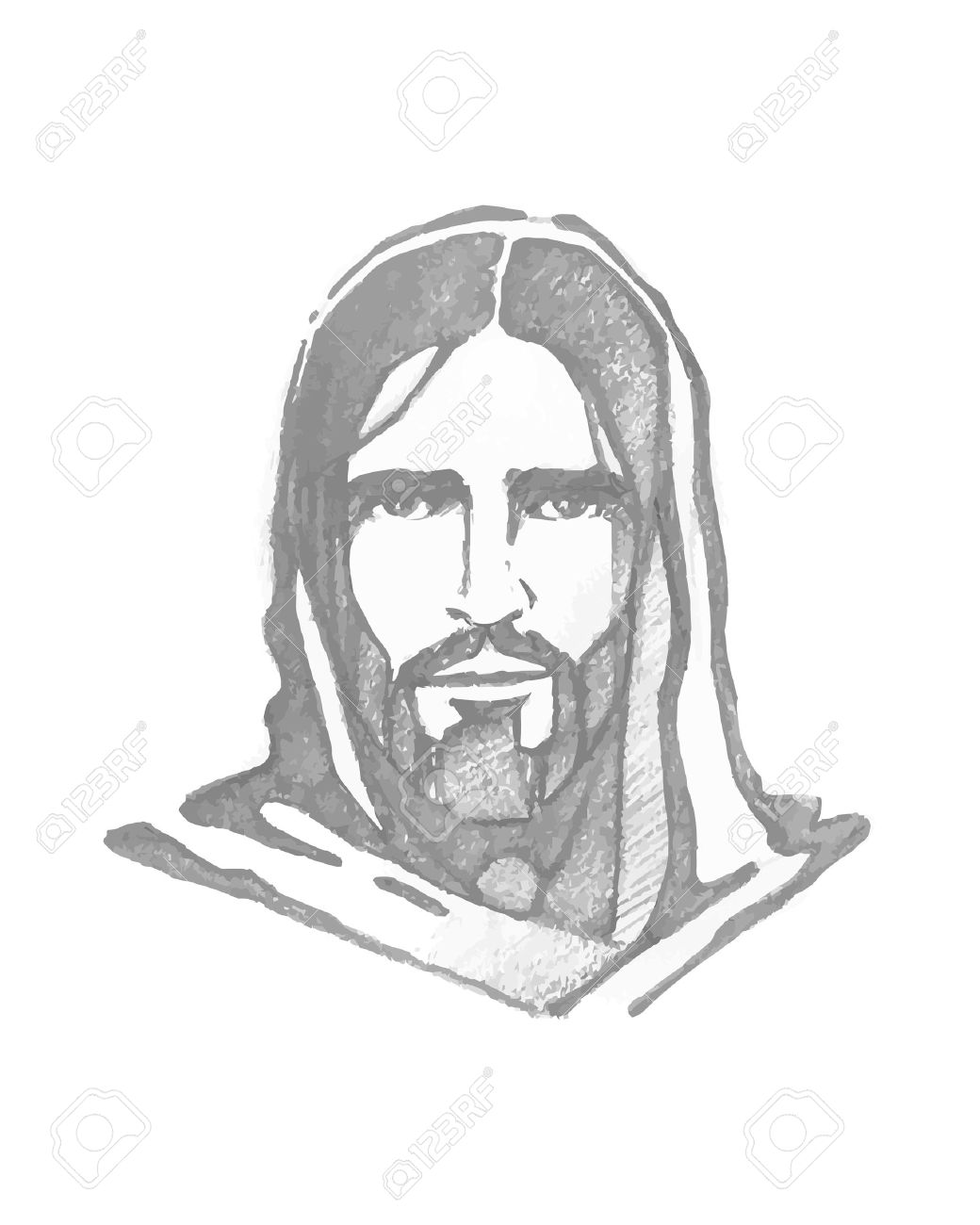 Black And White Drawing Of Jesus at GetDrawings | Free download