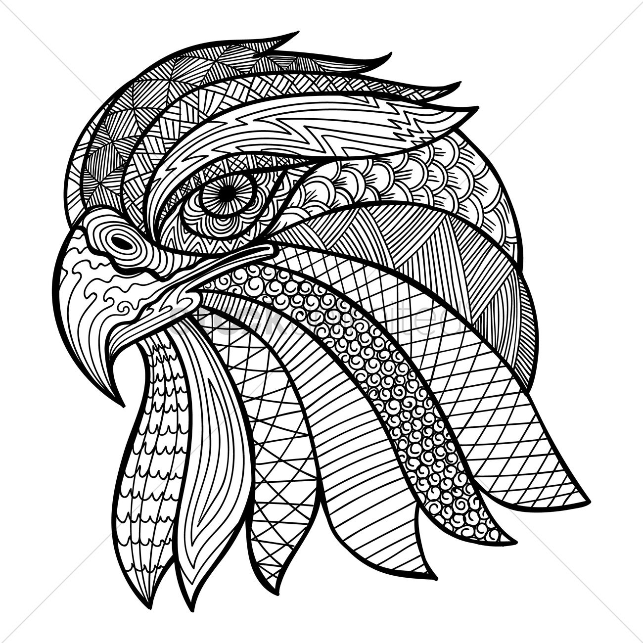 1300x1300 Intricate Eagle Design Vector Image
