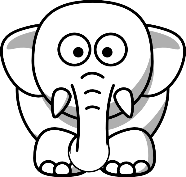 600x573 Free Elephant Head Clipart Image