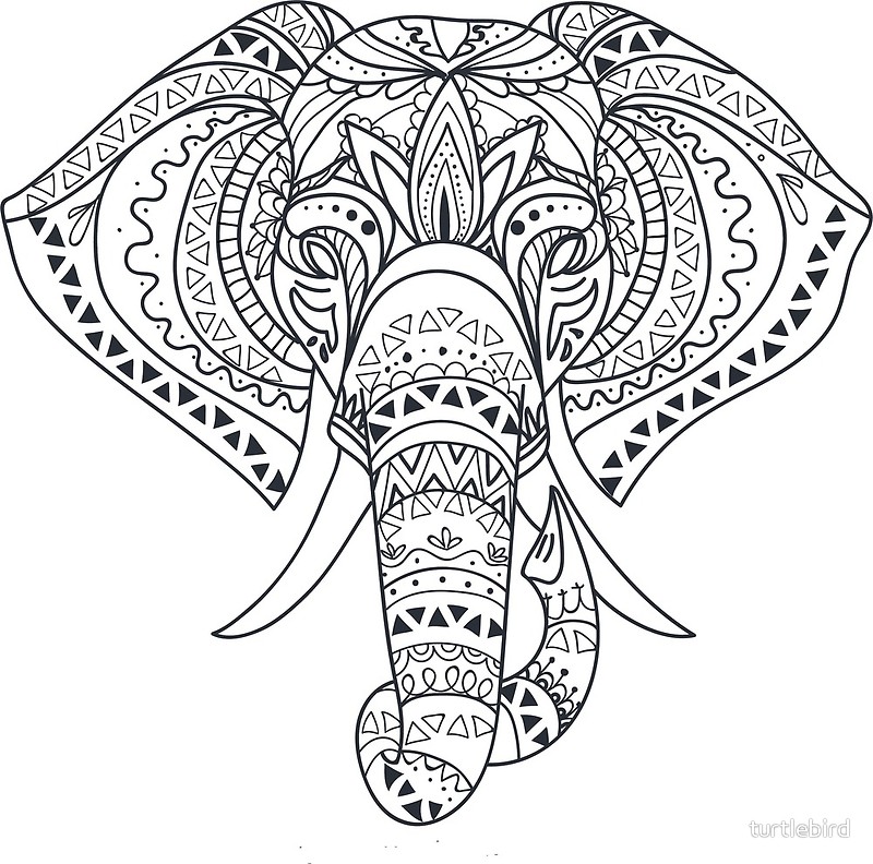 Black And White Elephant Drawing at GetDrawings | Free download