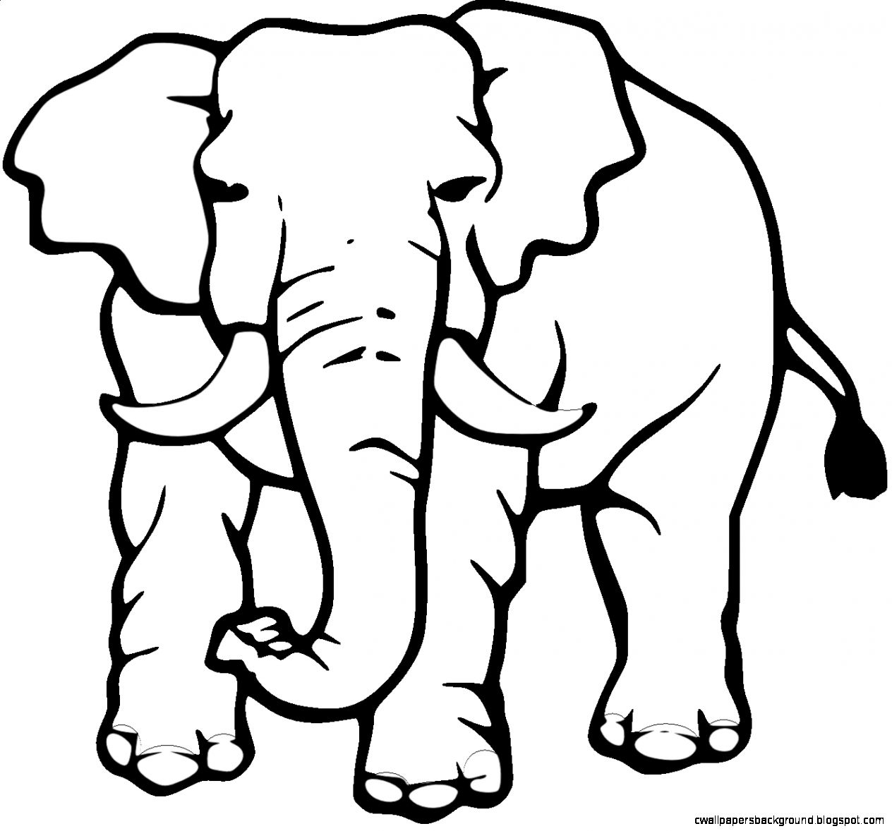 1264x1178 Black And White Elephant Drawing Black And White Elephant Drawing