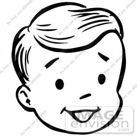 450x450 Kid Face Clipart Black And White Clipart Panda