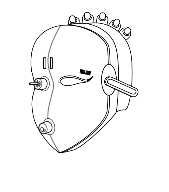 555x631 Clip Art Robot Face Black White Line Kablam
