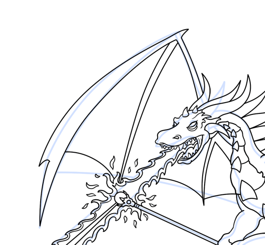 540x499 How To Draw A Full Dragon
