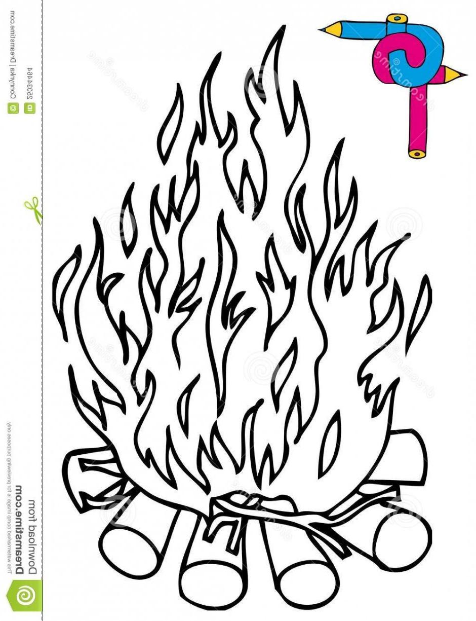 940x1225 Top 10 Cartoon Campfire Black And White Camp Fire Colouring Pages