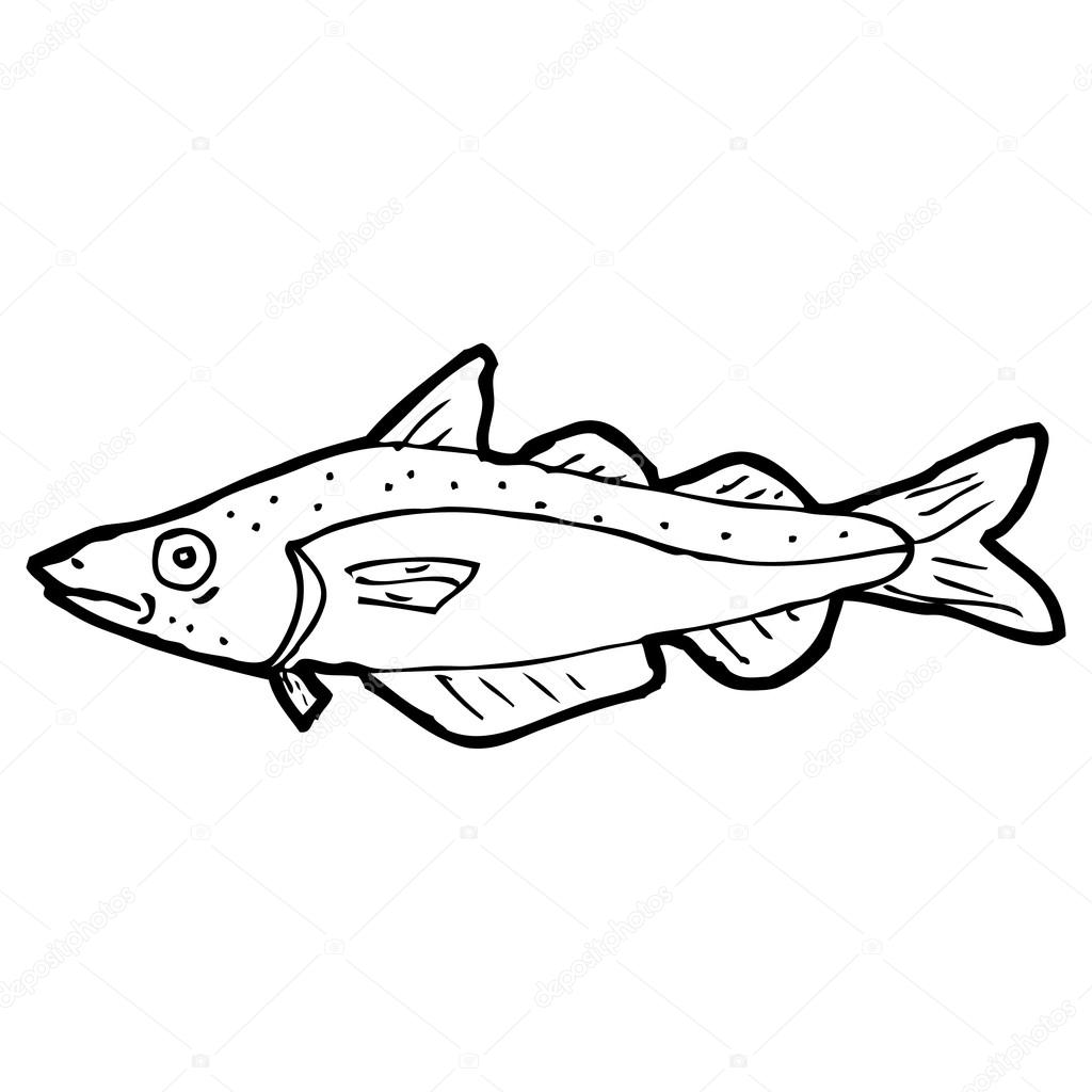 1024x1024 Black And White Fish Drawing Stock Vector Lineartestpilot