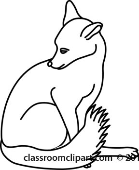 288x350 Fox Black And White Clipart