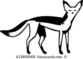 272x194 Silver Fox Clipart Black And White