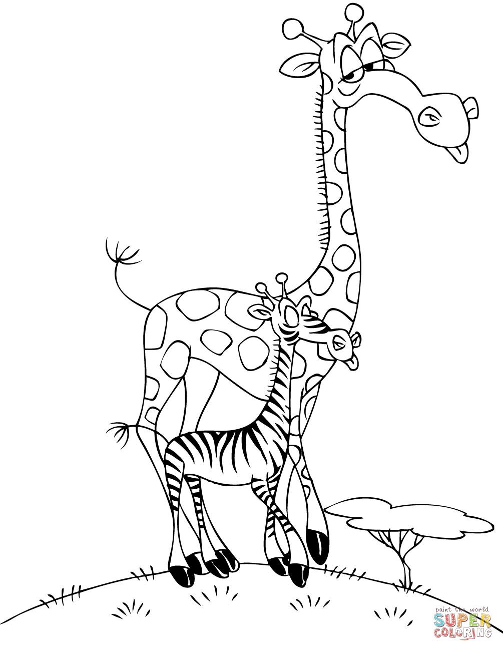 1005x1300 Giraffes Coloring Pages Free Coloring Pages