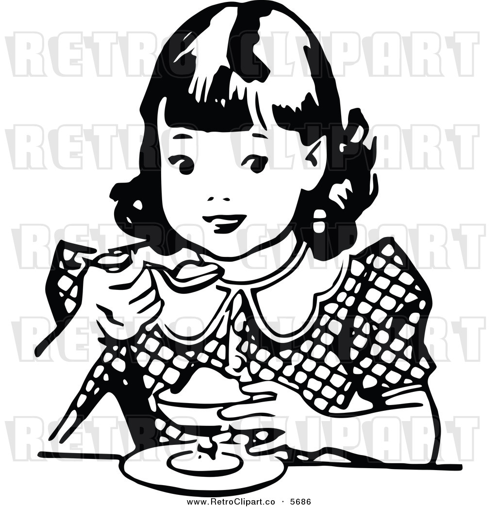 1024x1044 Black Girl Eating Clipart