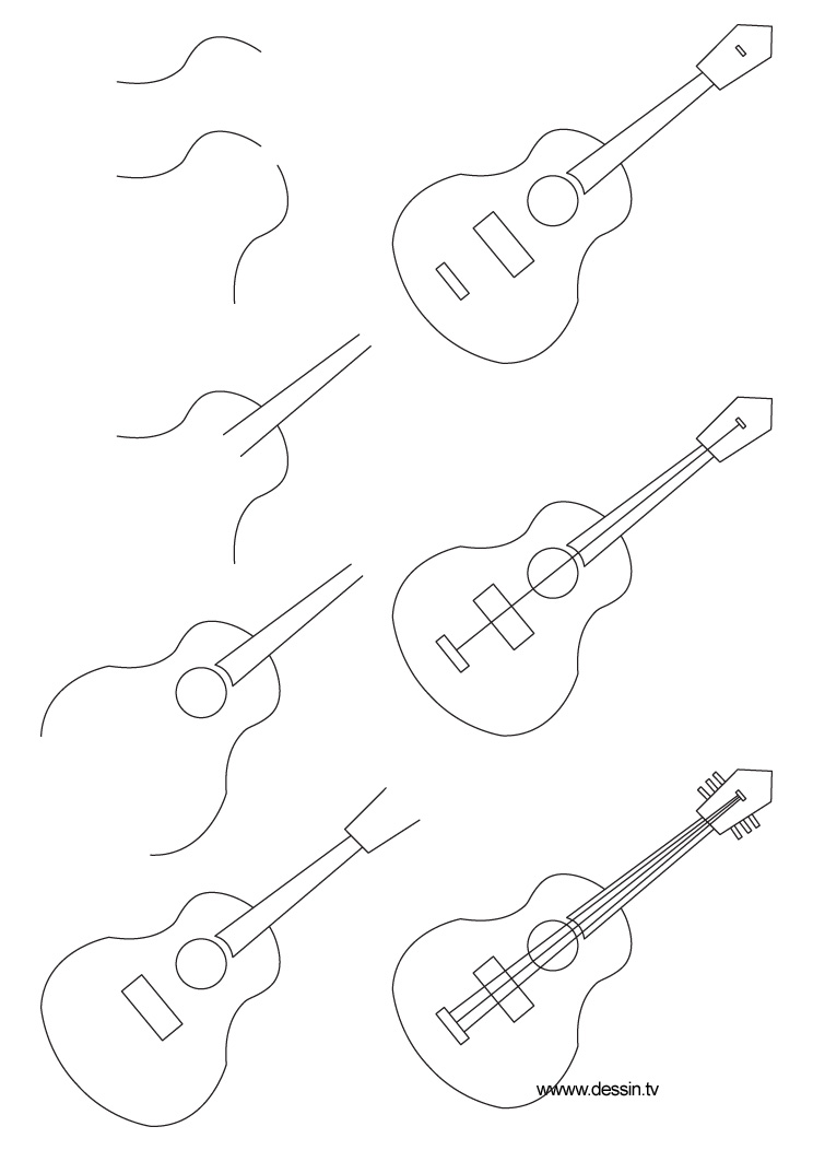 744x1052 Drawing Guitar