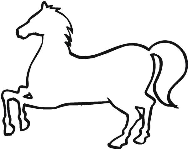 600x477 Horse Outline Clipart