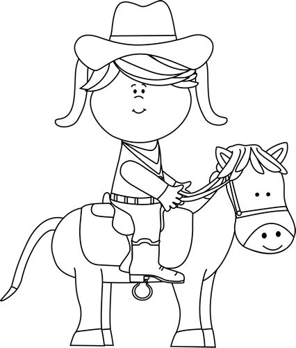 426x500 Ride A Horse Clipart Black And White