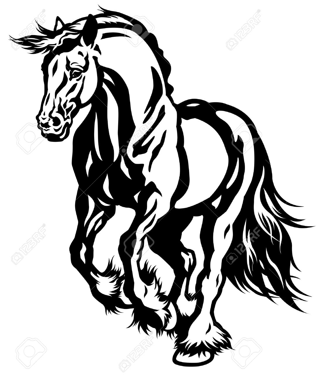 1097x1300 Stallion Clipart Black And White