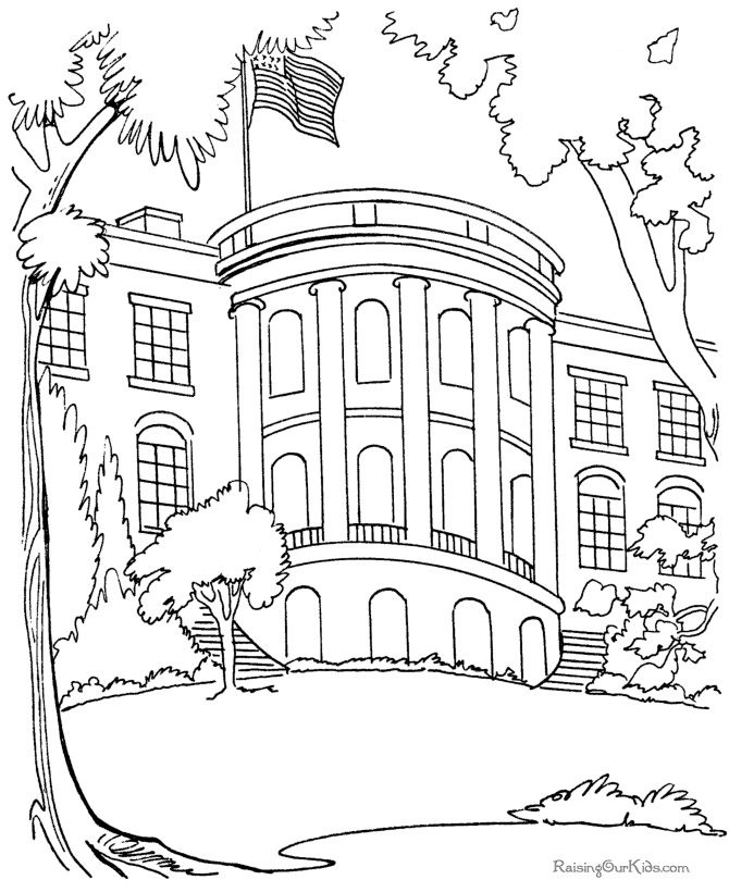 670x820 The White House Coloring Pages