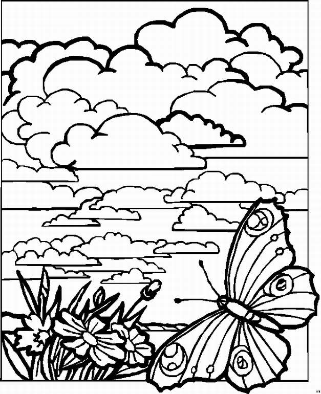627x770 Landscape Coloring Pages