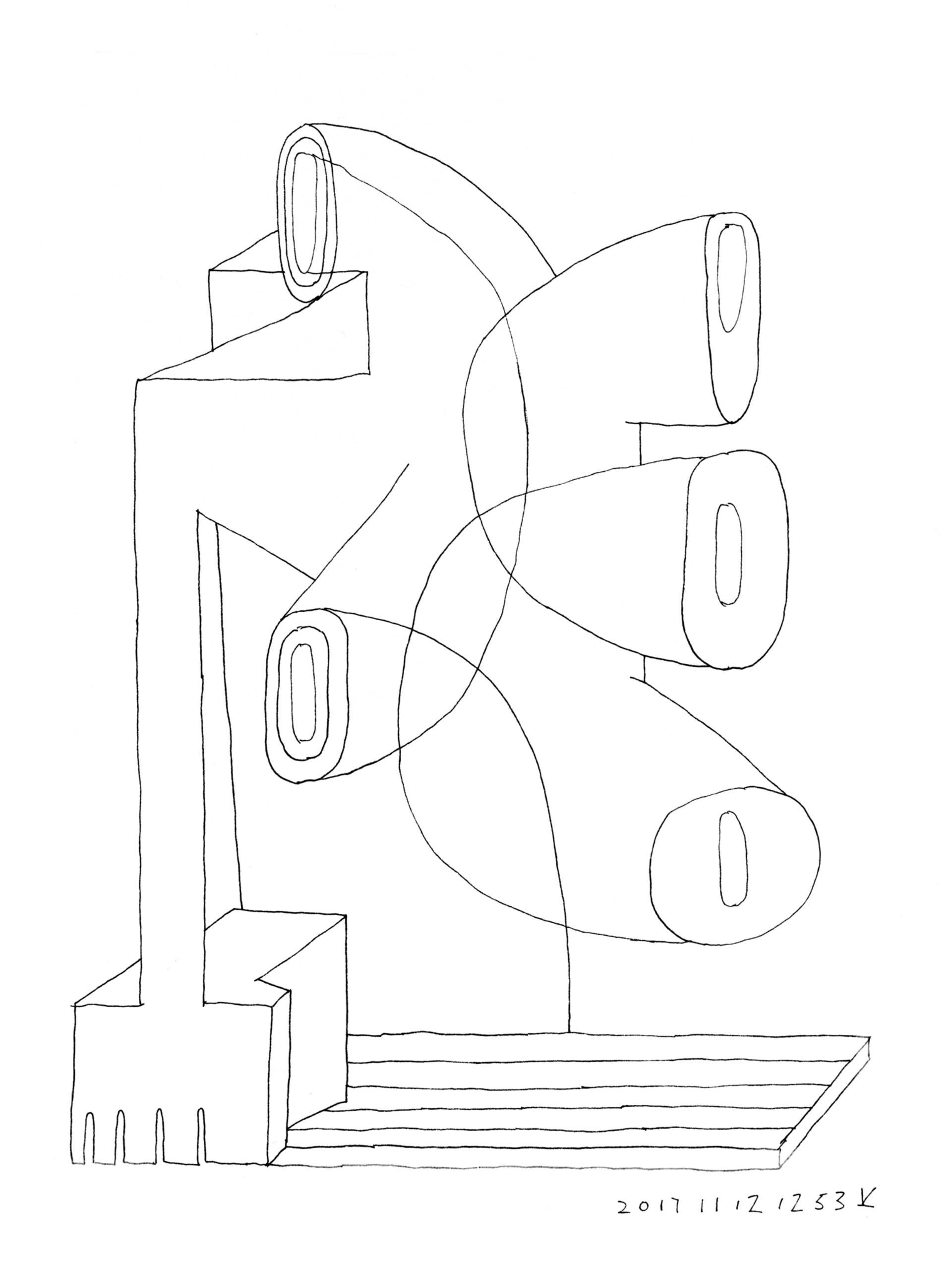 1920x2560 Saatchi Art Surveillance (Mind Forms Line Art