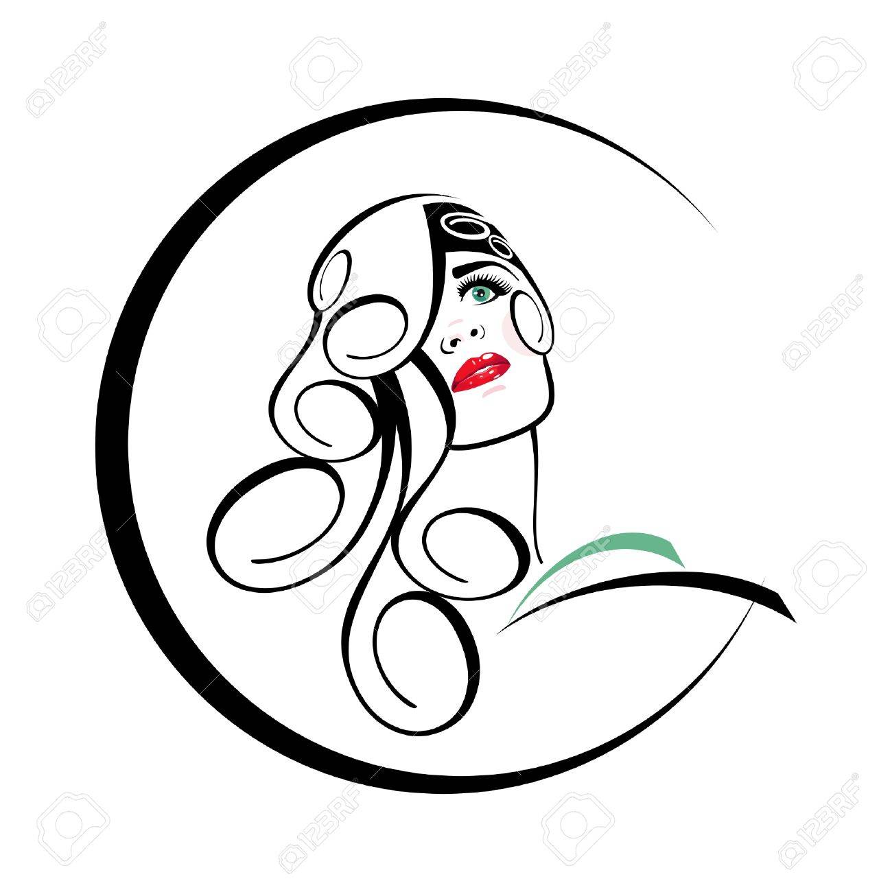 1300x1300 Woman With Red Lips Royalty Free Cliparts, Vectors, And Stock