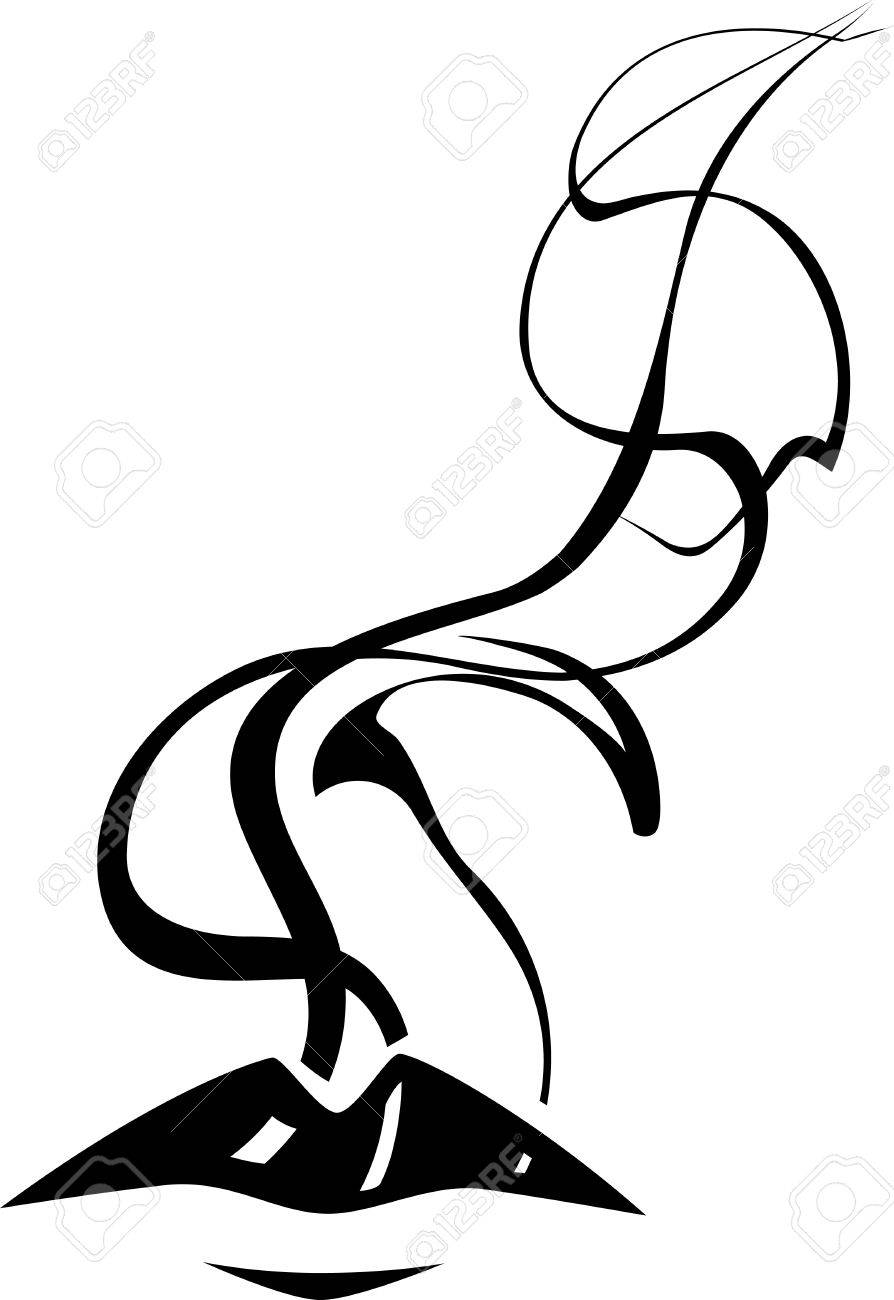 894x1300 Black And White Image Of Lips Exhaling Cigarette Smoke. Royalty