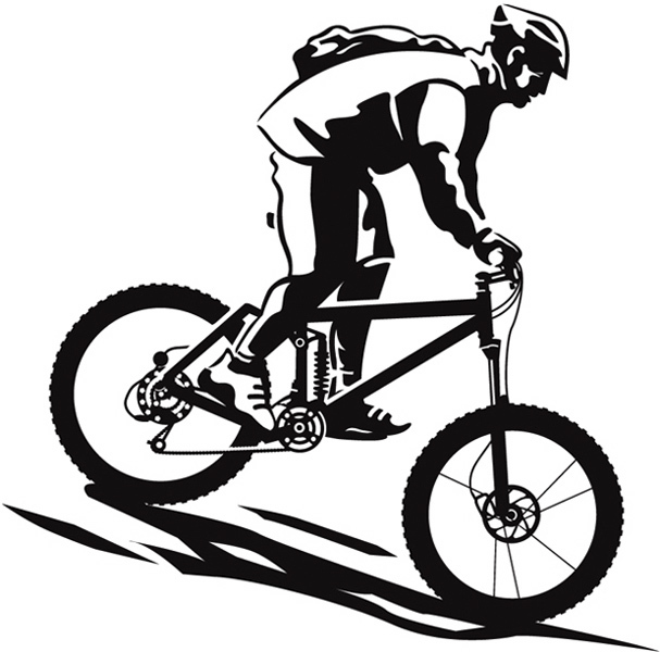 607x600 Trending Mountain Bike Clipart 57 In Clip Art With Mountain Bike