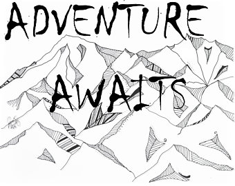 340x270 Mountain Drawing Etsy