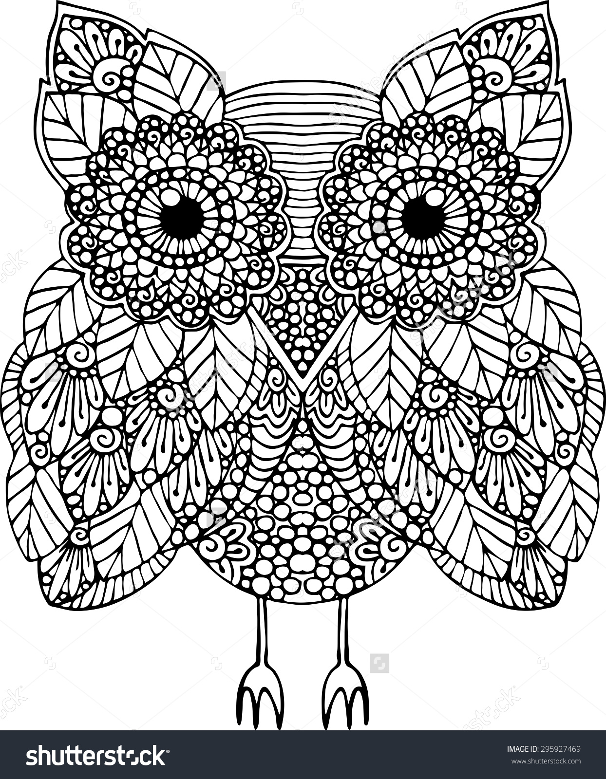 1244x1600 Drawn Owlet Outline