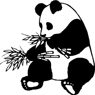 400x398 Panda Clipart Black And White