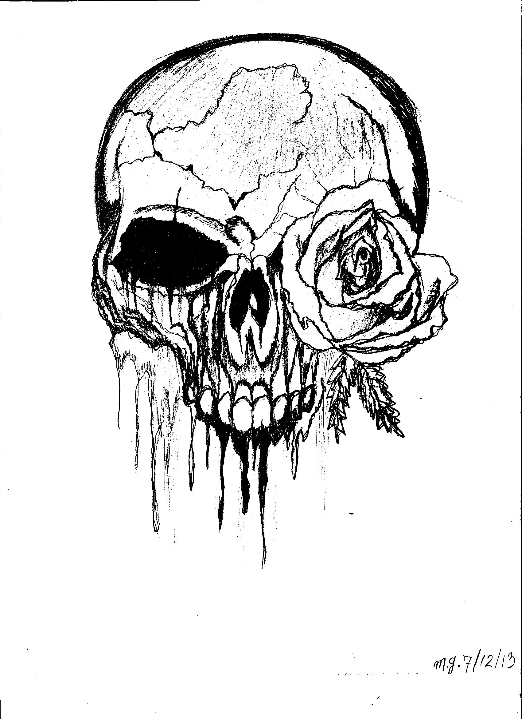 1700x2338 Gothic Sketches With Pencil Gothic Rose Realistic Art, Pencil