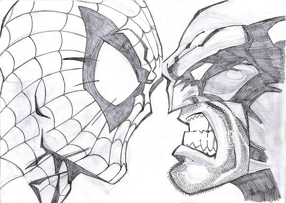 583x413 Black Amp White Spiderman Sketches Sketch Spiderman