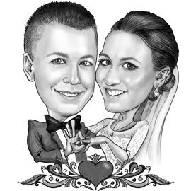 270x270 Wedding Gifts For Bride And Groom Couple Caricatures And Family