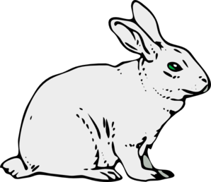 298x258 Gray Rabbit Clip Art