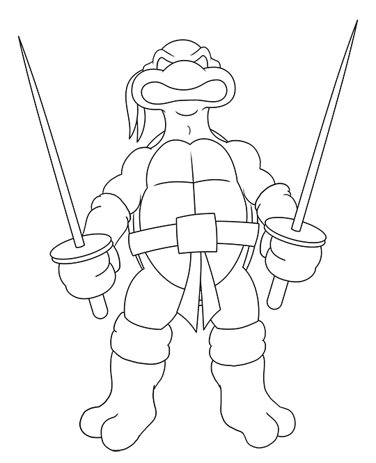540x664 How To Draw A Ninja Turtle