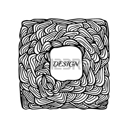 450x450 Stock Vector Abstract Hand Draw Black And White Wave, Doodle