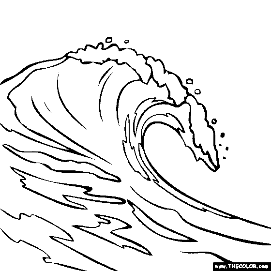 560x560 Breaking Wave Coloring Page