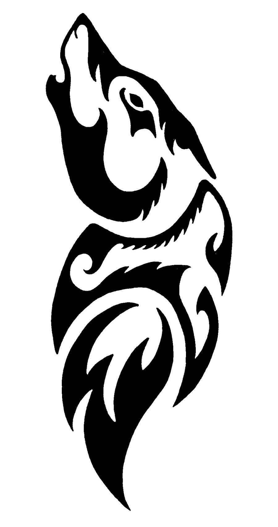 900x1704 Wolf Black And White Tattoo Wolf Tattoo Black And White By Wolf