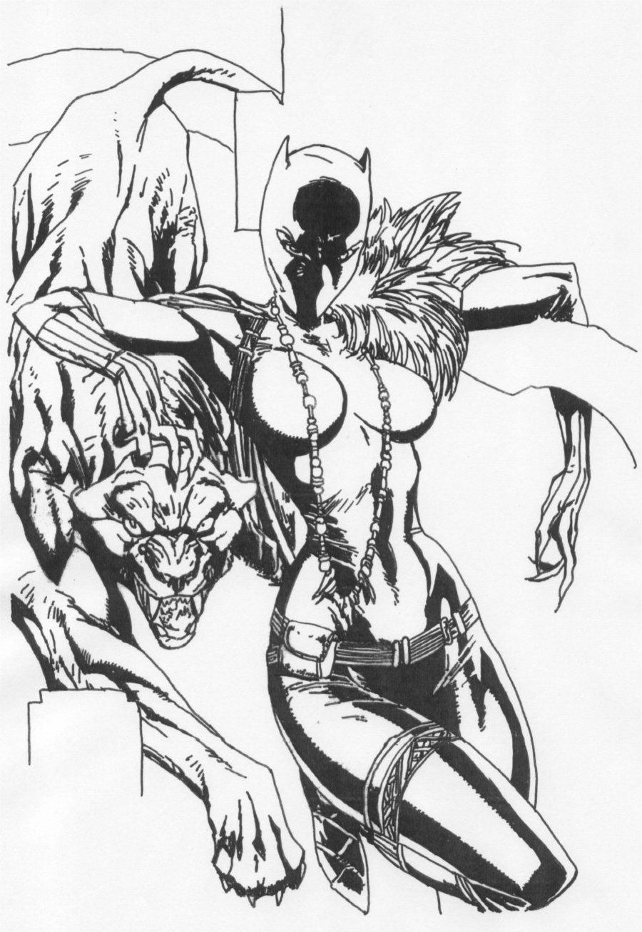 900x1307 Female Black Panther By Stonegate