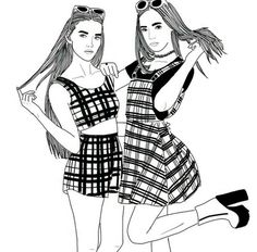 236x232 Bampw, Black And White, Blackampwhite, Drawing, Girl, Outline