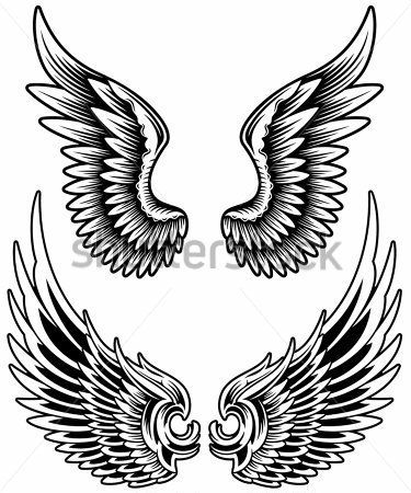 Black Angel Wings Drawing